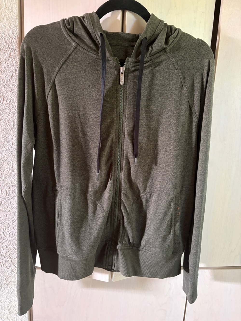 Zella Olive Green Zip-Up Hoodie Jacket